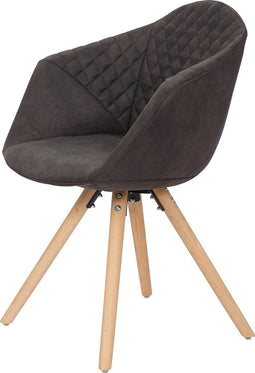 Stuhl Chadwick 110 2er-Set Schwarz / Braun