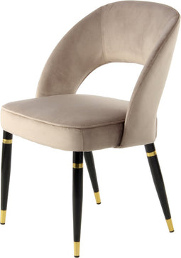 Stuhl Courtney 525 2er-Set Taupe / Gold