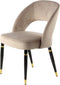Stuhl Courtney 525 2er-Set Taupe / Gold