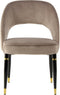 Stuhl Courtney 525 2er-Set Taupe / Gold