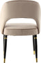 Stuhl Courtney 525 2er-Set Taupe / Gold