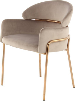 Stuhl Elva 125 Taupe / Roségold
