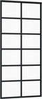 vidaXL - Schuifdeur - met - beslag - 90x205 - cm - aluminium - en - ESG-glas