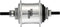 Sturmey Archer A2 Automatic 2 speed vrijloopnaaf 36 gaats - zilver