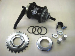 Sturmey Archer Duomatic S2c 2-versnellingen Alu 32-gaats 22t Zwart