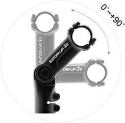 Stuurpen Satori UP2+ verstelbaar Ø31.8/110mm - mat zwart