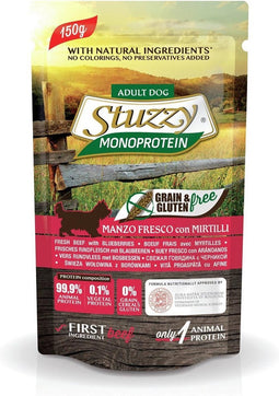 Stuzzy Hondenvoer Monoprotein Graanvrij Rund - Bosbes 150 gr
