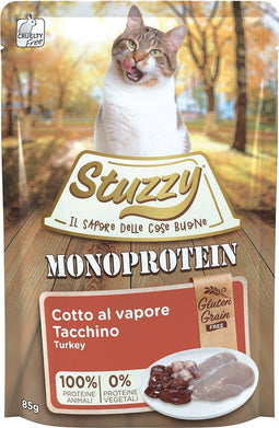 Stuzzy - kattenvoer - Kalkoen - Graan vrij - Volledig Natvoer - 16 x 85gram