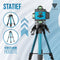 Vesto® V2 Tripod Edition - 4D Kruislijnlaser - Zelfnivellerend met 4-16 Lijnen - 360° Rotatie - 50m Meetbereik - Inclusief Draagkoffer