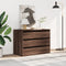 vidaXL - Ladekast - 80x41x58 - cm - bewerkt - hout - bruin - eikenkleurig