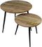 HSM Collection Salontafel Bern Rond Ø60cm Naturel/Zwart Mangohout/Metaal