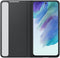 Samsung Galaxy S21 FE - Clear View Stand Cover - Krasbestendig en stofafstotend - Zwart