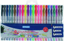 Stylex 24 gelpennen ass. in geschenkverp. 43834