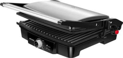 MPM - Tosti Apparaat - Contactgrill - Instelbare Temperatuur - Max. 270°C - 2000W - Zwart/RVS