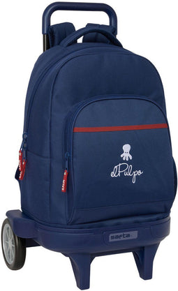 El Pulpo - Schoolrugzak met Wielen - Ergonomische bekleding 33 x 45 x 22 cm - Marineblauw