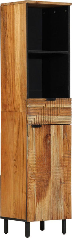 vidaXL - Badkamerkast - 38x33x160 - cm - Massief - Acaciahout