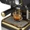 Swan Gatsby Espressomachine – Gemalen Koffie & Pads – Met Melkopschuimer – Zwart/Goud