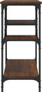 vidaXL - Wandtafel - met - schappen - 100x35x75 - cm - bruin - eikenkleur