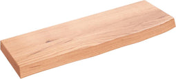 vidaXL - Wandschap - 60x20x4 - cm - behandeld - massief - eikenhout - lichtbruin