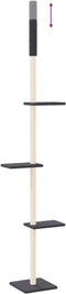 vidaXL - Kattenmeubel - vloer - tot - plafond - 267,5-297,5 - cm - crèmekleurig