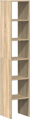 vidaXL - Boekenkasten - 2 - st - 30x30x80 - cm - bewerkt - hout - sonoma - eiken