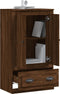 vidaXL - Hoge - kast - 60x35,5x103,5 - cm - bewerkt - hout - bruin - eikenkleur