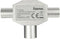 Hama 00205236 - Antenneverdeler 2-voudig - Coaxiaal 2x uitgang - Zilver