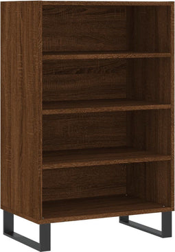vidaXL - Hoge - kast - 57x35x90 - cm - bewerkt - hout - bruin - eikenkleur