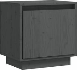 vidaXL - Nachtkastje - 40x30x40 - cm - massief - grenenhout - grijs