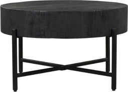 Salontafel Cooper - Salontafel zwart 80 cm - Ronde salontafel