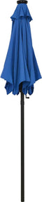 vidaXL - Parasol - met - LED-verlichting - 200x211 - cm - aluminium - azuurblauw