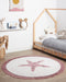 STARS - Vloerkleed - Wit - ⌀ 120 cm - Katoen
