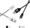 SUBBLIM PACK 2 CABLES USB TIPO USB-C-A 3.0 1 M BLACK/SILVER USB-kabel USB C USB A Aluminium, Zwart, Grijs, Wit