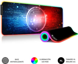 SUBBLIM SUBMP-02RGB12 muismat Game-muismat Zwart, Meerkleurig