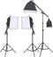 vidaXL - Fotostudioset - met - verlichtingsset, - achtergrond - en - reflector