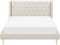 FORBACH - Tweepersoonsbed - Beige - 160 x 200 cm - Fluweel