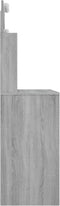 vidaXL - Kaptafel - met - LED-verlichting - 96x40x142 - cm - grijs - sonoma - eiken