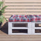 vidaXL - Palletkussen - stof - ruitpatroon - rood