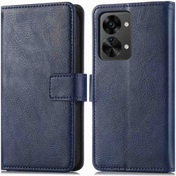 iMoshion Hoesje Geschikt voor OnePlus Nord 2T Hoesje Met Pasjeshouder - iMoshion Luxe Bookcase - Donkerblauw
