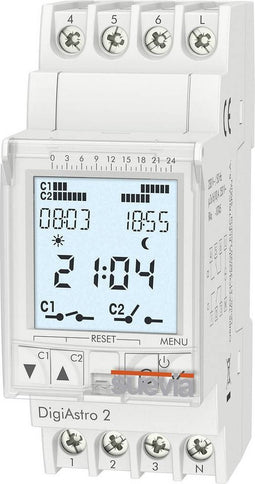 Suevia DigiAstro 2 DIN-rail schakelklok Digitaal 230 V/AC 16 A/250 V