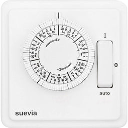 Suevia SU280439 Inbouwschakelklok Analoog Weekprogramma 1200 W IP20 AAN/AUTO/UIT-programma