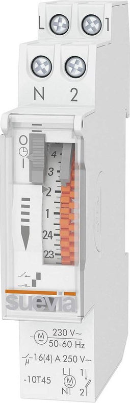 Suevia SU400132 Schakelklok voor DIN-rails DinO One D 230 V/AC Dagprogramma