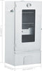 vidaXL BBQ-rookoven met houtsnippers 44,5x29x110 cm staal