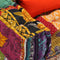 vidaXL - Poef - tweezits - modulair - stof - patchwork