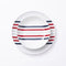 Serviesset Beverly Hills Polo Club Blauw Rood Porselein Strepen 12 Onderdelen