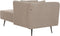 RIOM - Chaise longue - Beige - Linkszijdig - Polyester