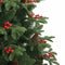 vidaXL - Kunstkerstboom - met - scharnieren - dennenappels - en - bessen - 210 - cm
