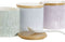 Suikerpot DKD Home Decor Blauw Groen Lila Bamboe Dolomite 7,5 x 7,5 x 7,5 cm (3 Stuks)