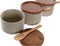 Suikerpot DKD Home Decor Rubberwood 7 Onderdelen (29 x 10 x 7 cm)