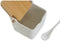 Suikerpot DKD Home Decor Wit Natuurlijk Bamboe Porselein 10,5 x 9 x 9 cm